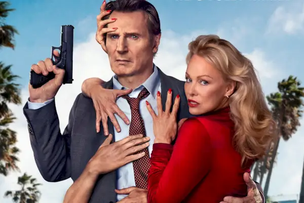 LA PISTOLA DESNUDA, póster, desde la izquierda: Liam Neeson, Pamela Anderson, 2025