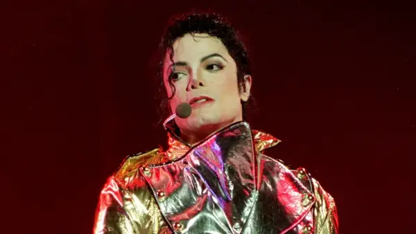 Michael Jackson performs on stage during is 