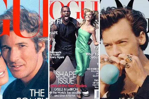10 vezes um garoto chegou a um cobertor da revista Vogue, de Richard Gere a Harry Styles (foto)