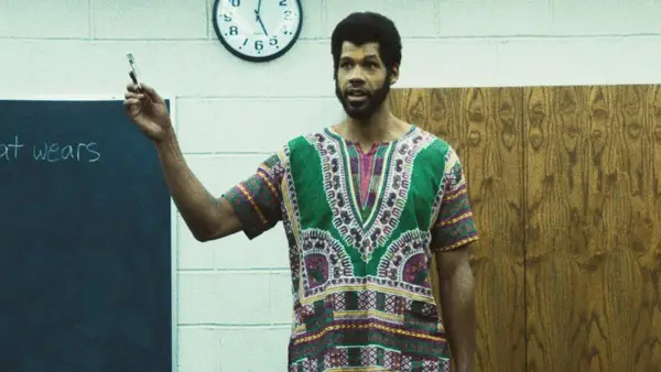 Solomon Hughes as Kareem Abdul-Jabbar (Photo credit: HBO)