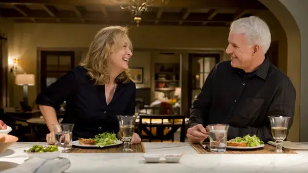 Meryl Streep and Steve Martin share a laugh in 