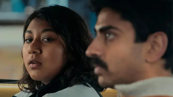 Vritika Gupta as Reena Virk and Anoop Desai as Raj in 