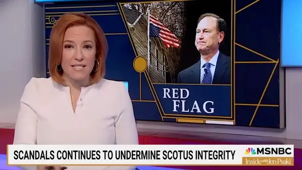 MSNBC Jen Psaki nennt die Heuchelei von Richter Samuel Alito für das Fliegen einer amerikanischen Flagge