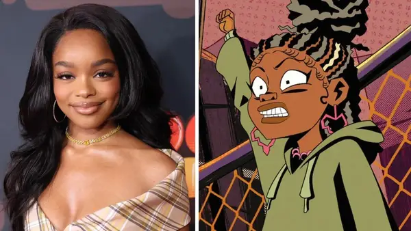 Marsai Martin as Grey Evans (Getty Images, Netflix)