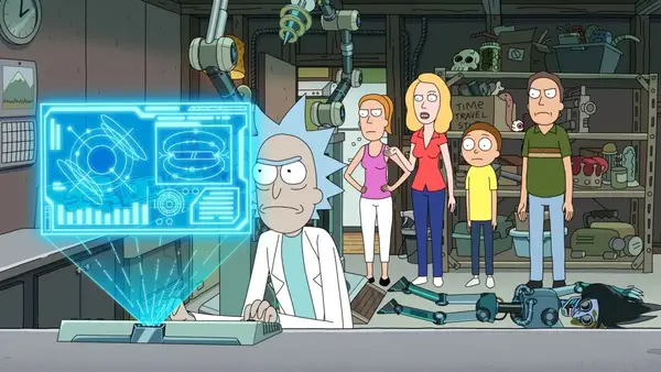 Rick, Summer, Beth and Morty in 