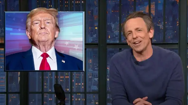 Seth Meyers erklärt, warum Trump liebt, vor Gericht zu sein: der einzige Ort ... sie sind alle gezwungen, mit ihm zu sprechen