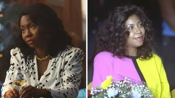 Tamera Tomakili as Earleatha Cookie Johnson (Photo credit: HBO, Getty Images)