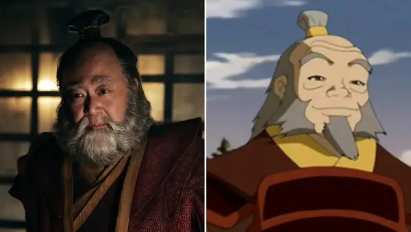Leftt o right: Uncle Iroh (Paul Syn-Syung Lee) in Netflix