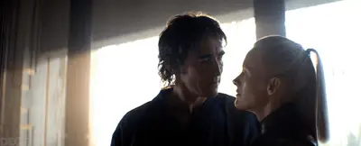 FOUNDATION 202 DEMERZEL AND CLEON WITH THE WINDOW TO THE TREES AND THE MURAL