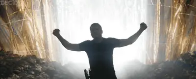 FOUNDATION 202 WARDEN WITH ARMS OUTSTRETCHED AGAINST THE LIGHT