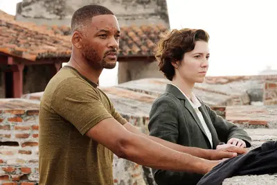 GEMINI MAN, from left: Will Smith, Mary Elizabeth Winstead, 2019. ph: Ben Rothstein / © Paramount Pictures / courtesy Everett Collection