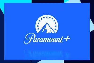 paramount+ logo with background