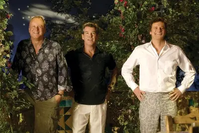 Stellan Skarsgard, Pierce Brosnan, and Colin Firth in Mamma Mia!