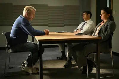 Sam Neill as Stan, Dylan Thuraisingham as Detective Ethan, Jeanine Serralles as Detective Elena