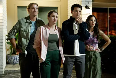 Conor Merrigan-Turner as Logan, Essie Randles as Brooke, Jake Lacy as Troy, Alison Brie as Amy