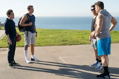 Kenneth Choi, Oliver Stark, Ryan Guzman, and Lou Ferrigno Jr. on 