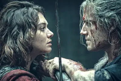 Renfri and Geralt in 