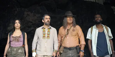 Cristin Milioti as Emma, Luis Gerardo Mendez as Baltasar, Nick Offerman as Murray, William Jackson Harper as Noah on 