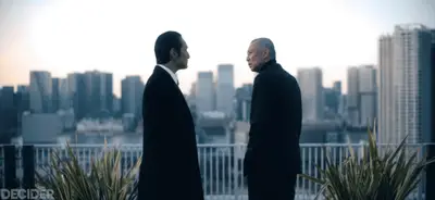 TOKYO VICE 204 THE TWO BOSSES ON THE ROOF IN SIDE VIEW