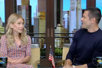 Mark Insuelos de Live sugere que ele e Kelly Ripa o enviem para a sala para escandalizar os trabalhadores da construção civil vizinhos: devemos fazer barulho e ver o que esses tipos dizem?