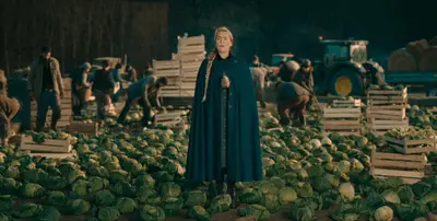 THE REGIME EPISODE 3 BEET HARVEST 8:52 THE CHANCELLOR STANDING IN THE MIDDLE OF THE BEET HARVEST