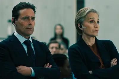 James Callis and Kristin Scott Thomas in 