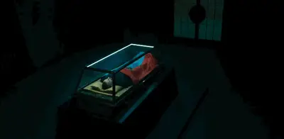 THE REGIME EPISODE 6 FINAL SHOT OF THE COFFIN IN THE DARK