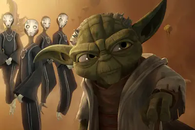 STAR WARS: THE CLONE WARS, Yoda (right), (Season 6), 2008-14. © Lucasfilm Ltd./Netflix / Courtesy: Everett Collection