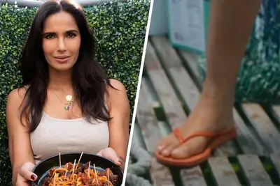Padma Lakshmi entdeckt Füße Fetischisten auf Wikifeet lieben ihren Hulu -Geschmack Die Nation Show